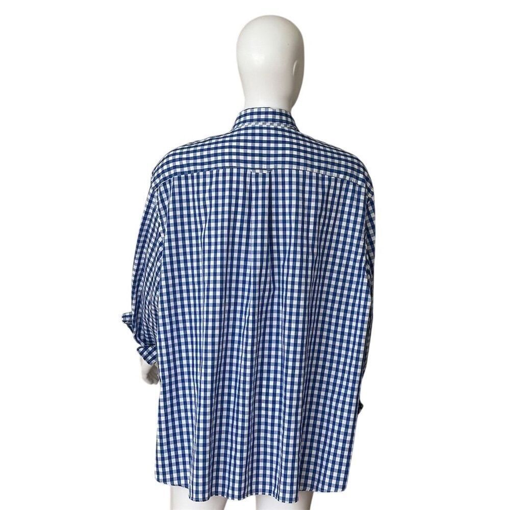Saddlebred Blue and White Checkered Casual Button Down Shirt - Picture 6 of 8